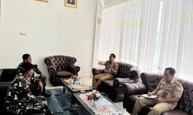 PERERAT SINERGI DI PERBATASAN, DANSATGAS KUNJUNGI KANTOR PLBN NANGA BADAU